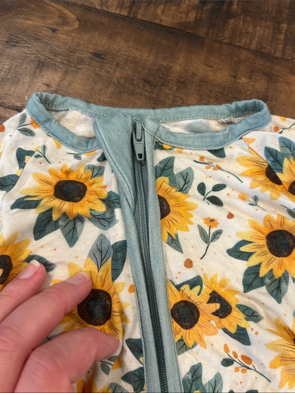 Little One Shop 12-18M Sunflower Print Kids One-Piece Pajama 🌻